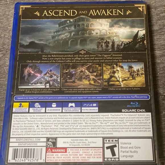 Babylon's Fall (PlayStation 4 PS4) - Picture 2 of 3